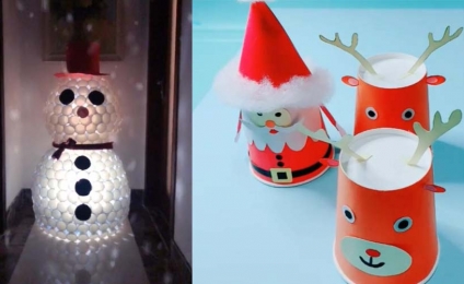 8 Paper Cup Snowman Tutorials Step By Step For Kids